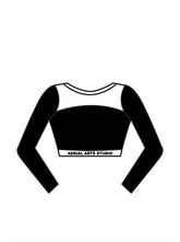 AERIAL ARTS STUDIO - AVA LONG SLEEVE KEYHOLE BACK CROP (BESPOKE)