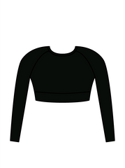 BASICS JUNIOR THEATRE SCHOOL - ELENA LONG SLEEVE CROP BLACK (IN-STOCK)