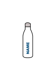 ADVANCE - WATER BOTTLE WHITE (IN-STOCK) - (NAME IN BLUE)