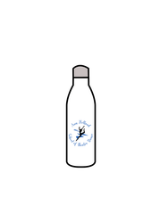 ANN HOLLAND SCHOOL OF THEATRE DANCE - WATER BOTTLE WHITE (IN-STOCK) BLUE LOGO