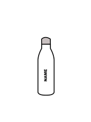 ANN HOLLAND SCHOOL OF THEATRE DANCE - WATER BOTTLE WHITE (IN-STOCK) BLUE LOGO