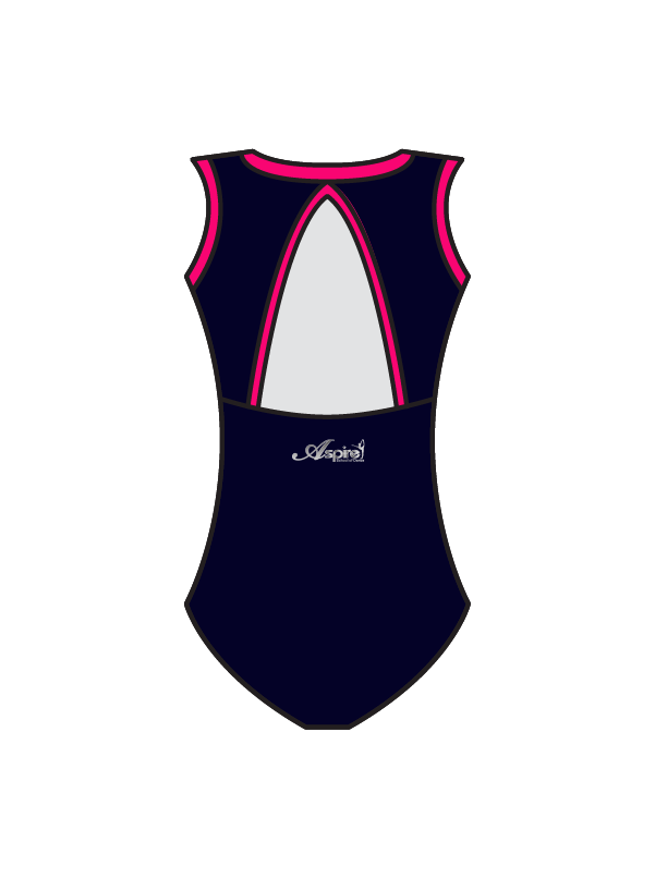 ASPIRE SCHOOL OF DANCE - EMMIE OPEN BACK LEOTARD NAVY (BESPOKE)