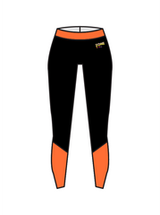 AERIAL ZONE - ANKLE PANEL LEGGINGS ORANGE (BESPOKE)
