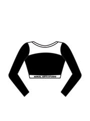 AERIAL ARTS STUDIO - AVA LONG SLEEVE KEYHOLE BACK CROP (BESPOKE)