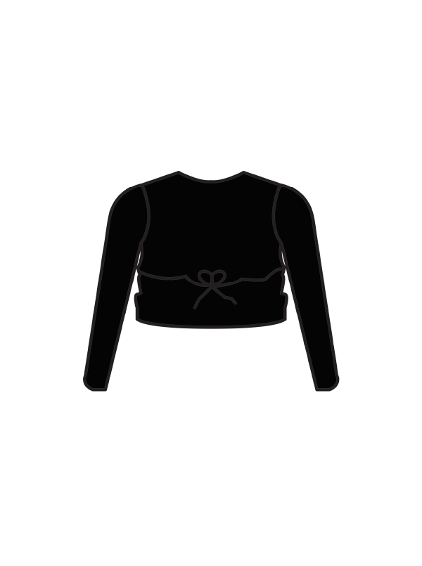 BEATS DANCE - WRAP CARDIGAN BLACK (BESPOKE)
