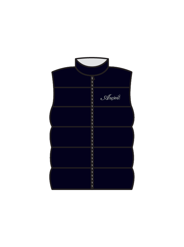 ASPIRE SCHOOL OF DANCE - BODYWARMER NAVY (R) (IN-STOCK)