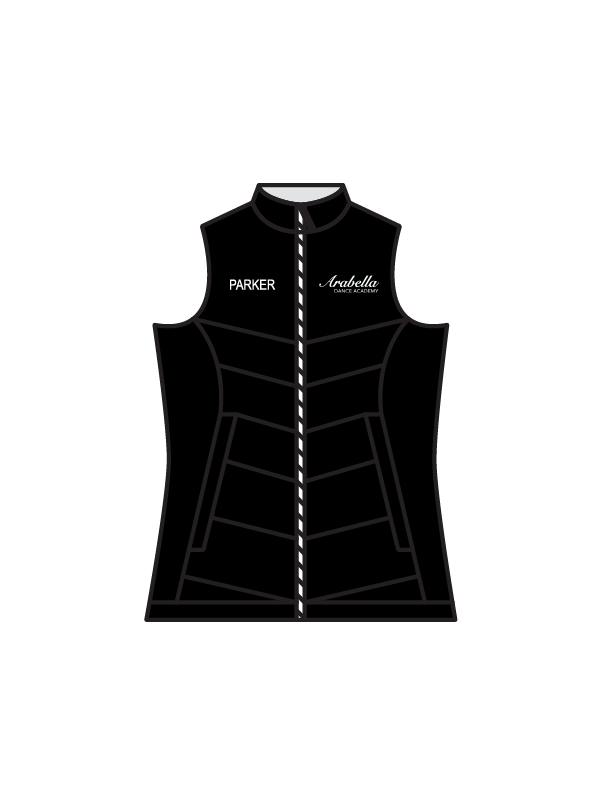 ARABELLA DANCE ACADEMY - BODYWARMER BLACK (R) (IN-STOCK)