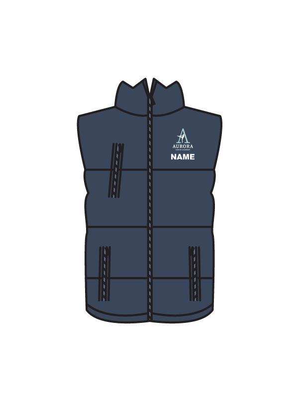 AURORA DANCE ACADEMY - BODYWARMER NAVY (R) (IN-STOCK)