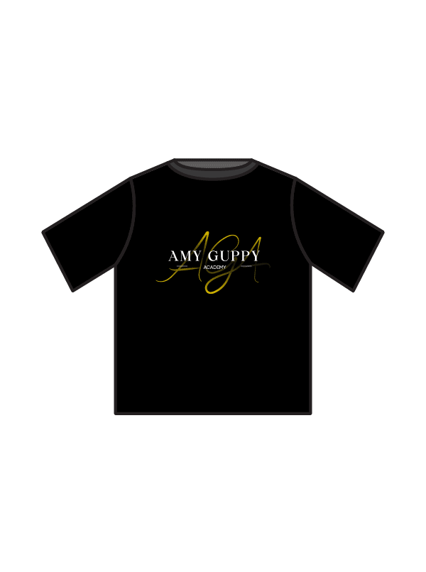 AMY GUPPY ACADEMY - BOXY T BLACK (IN-STOCK)
