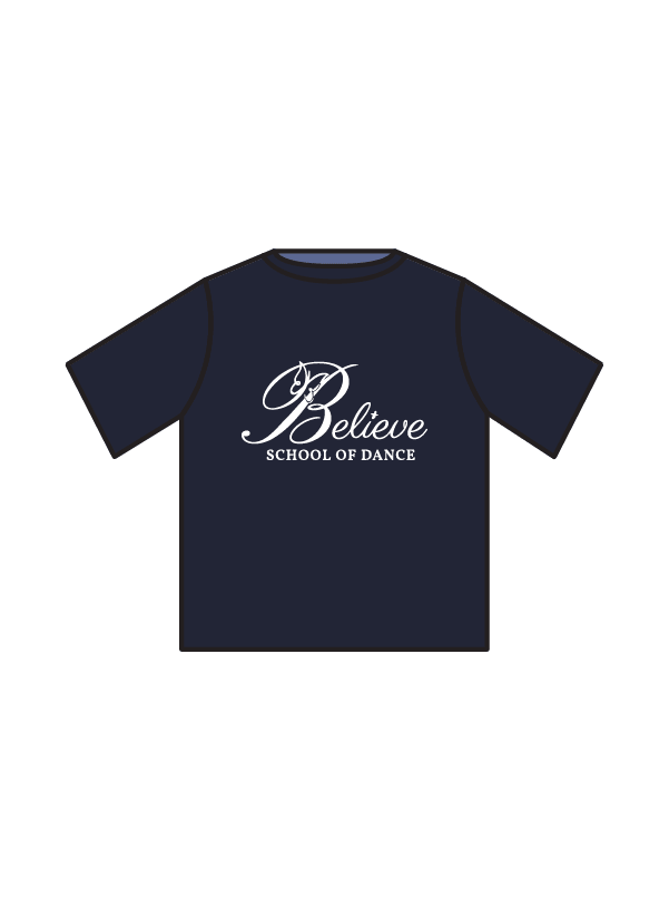 BELIEVE SCHOOL OF DANCE - BOXY T NAVY (IN-STOCK)