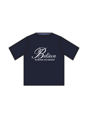 BELIEVE SCHOOL OF DANCE - BOXY T NAVY (IN-STOCK)