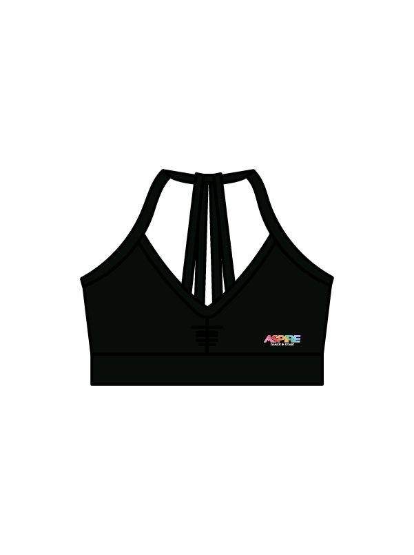 ASPIRE DANCE & STAGE - BRYNN CROP BLACK (IN-STOCK)