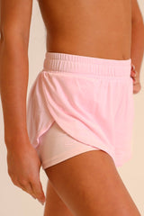 DUAL SHORTS - BARELY PINK