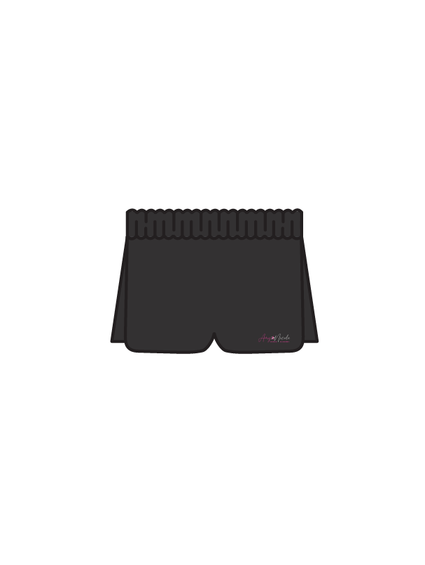 AMY NICOLE DANCE ACADEMY - DUAL SHORTS BLACK (IN-STOCK)