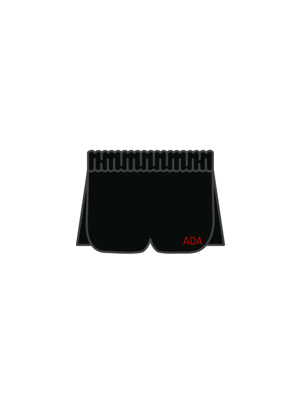 ARABESQUE DANCE ACADEMY - DUAL SHORTS BLACK (IN-STOCK)