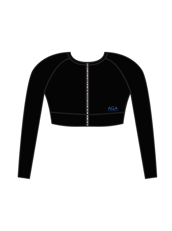 ABI GIBBS ACADEMY - ELENA LONG SLEEVE CROP BLACK (IN-STOCK)