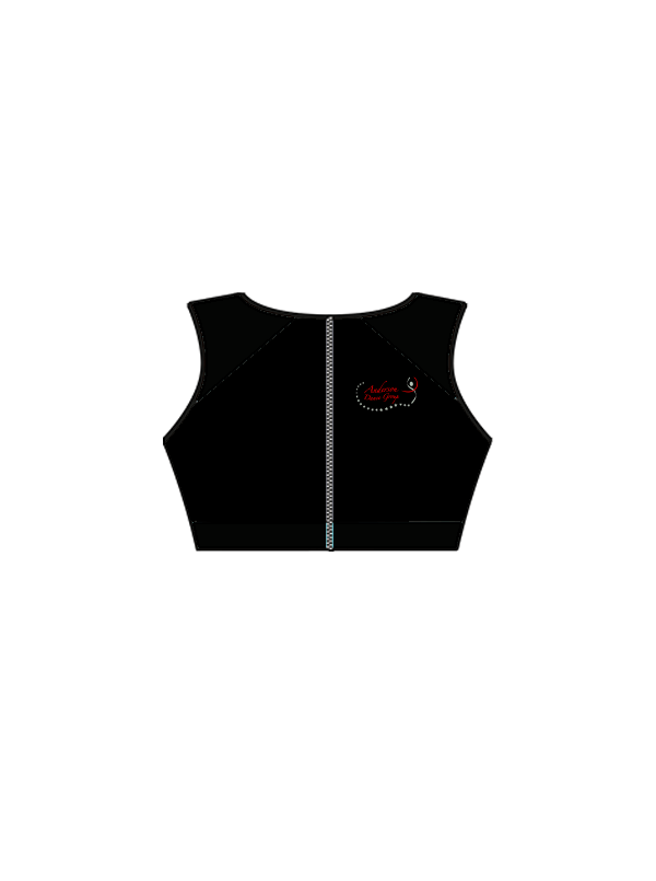 ANDERSON DANCE GROUP - ELENA SLEEVELESS CROP BLACK (IN-STOCK)