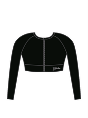 B FABULOUS - ELENA LONG SLEEVE CROP BLACK (IN-STOCK)