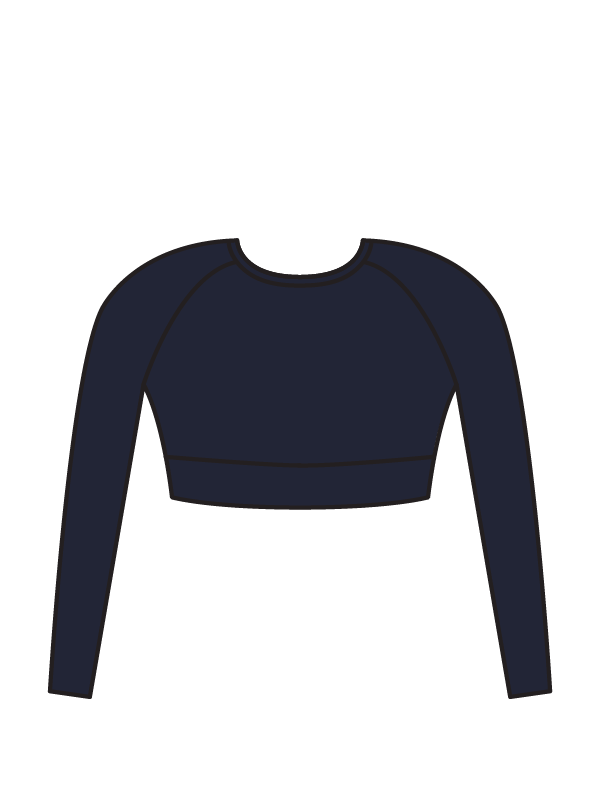 AURORA DANCE ACADEMY - ELENA LONG SLEEVE CROP (BESPOKE)