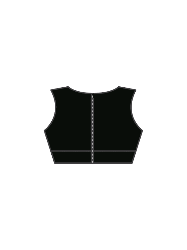 B FABULOUS - ELENA SLEEVELESS CROP BLACK (IN-STOCK)