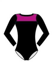 AERIAL ZONE - EMMIE LONG SLEEVE KEYHOLE BACK LEOTARD PINK (BESPOKE)