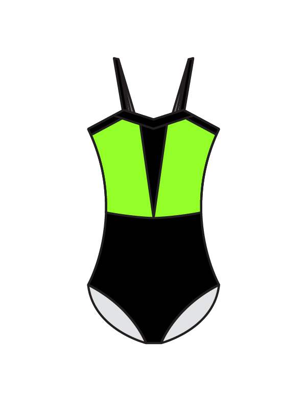 AERIAL ZONE - ESME LEOTARD GREEN (BESPOKE)