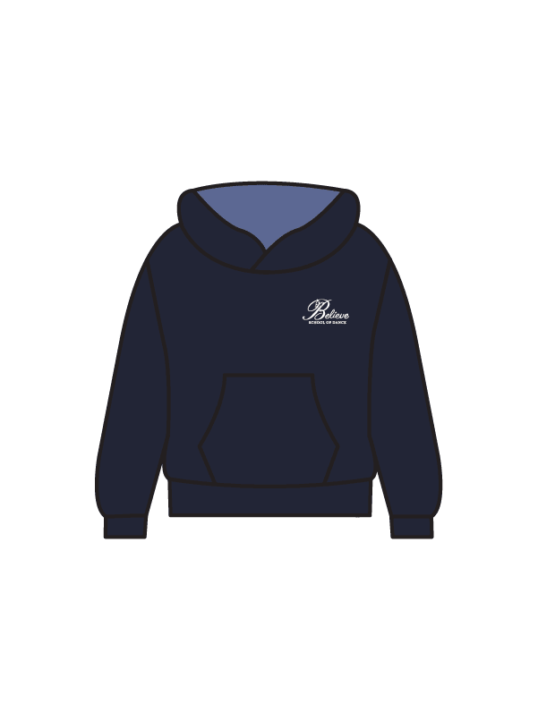 BELIEVE SCHOOL OF DANCE - HOODIE NAVY (IN-STOCK)