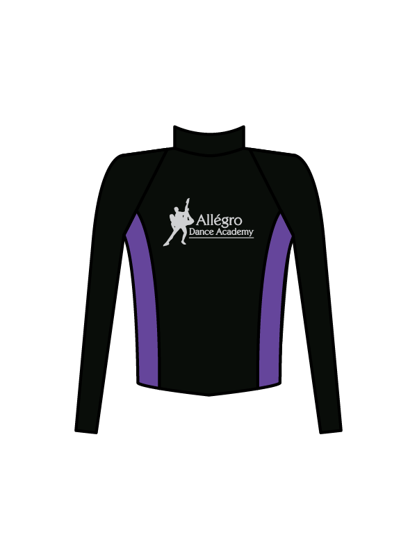 ALLEGRO - JACKET BLACK/PURPLE (IN-STOCK) GLITTER LOGOS