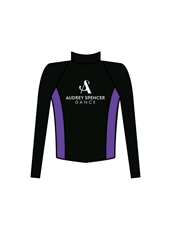 AUDREY SPENCER DANCE- JACKET BLACK/PURPLE (IN-STOCK)