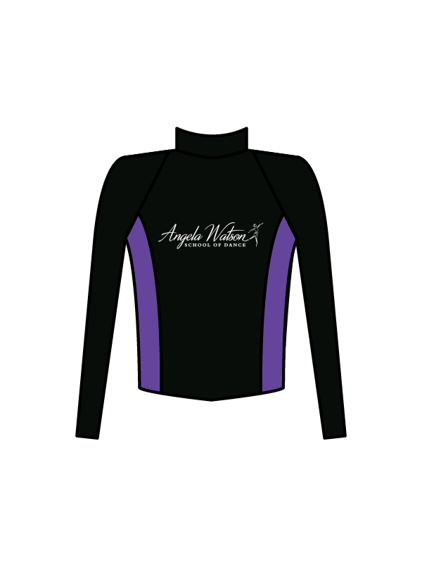 ANGELA WATSON SCHOOL OF DANCE - COMP TEAM JACKET BLACK/PURPLE (IN-STOCK)