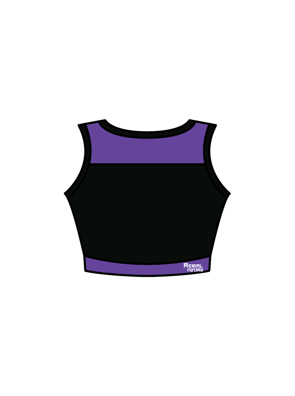 AERIAL NINJAS - JASMINE CROP BLACK/PURPLE (IN-STOCK)