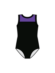 ANGELA WATSON - JASMINE LEOTARD - BLACK/PURPLE (IN-STOCK)