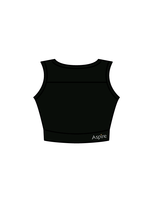 ASPIRE DANCE AND THEATRE ACADEMY -  JASMINE CROP BLACK (IN-STOCK)
