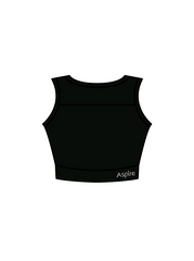 ASPIRE DANCE AND THEATRE ACADEMY -  JASMINE CROP BLACK (IN-STOCK)