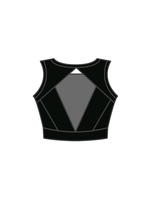 ABI GIBBS ACADEMY - JASMINE CROP BLACK (IN-STOCK)