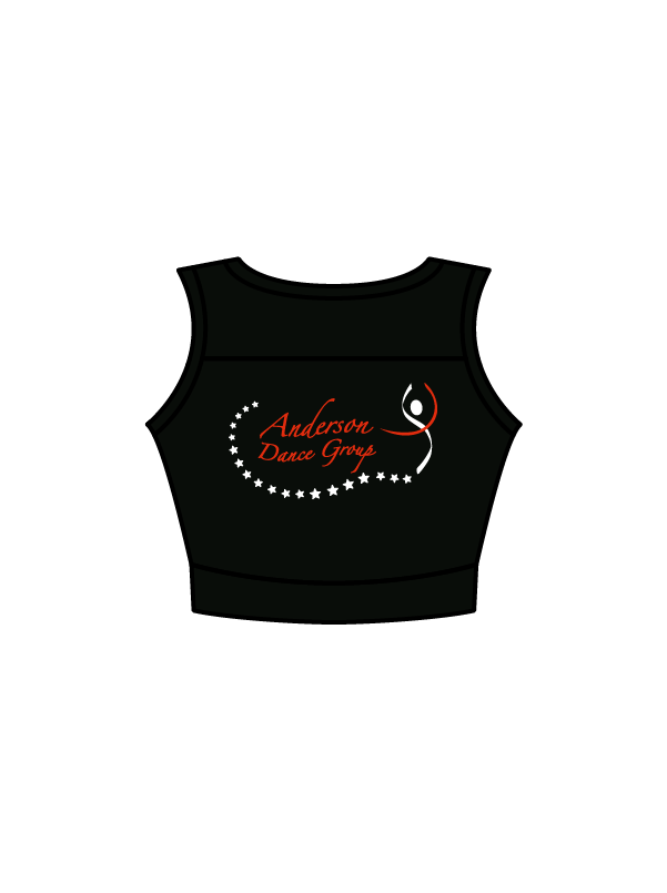 ANDERSON DANCE GROUP - JASMINE CROP BLACK (IN-STOCK)