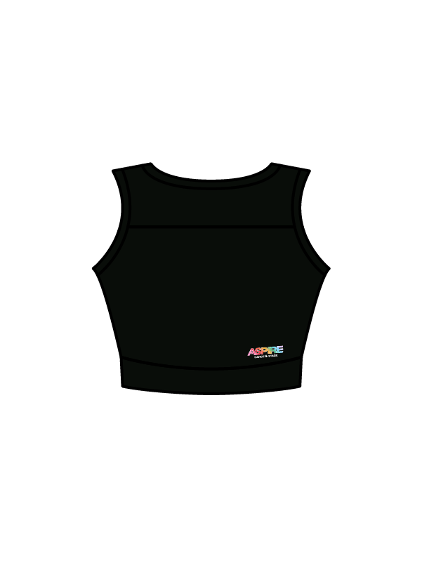 ASPIRE DANCE & STAGE - JASMINE CROP BLACK (IN-STOCK)