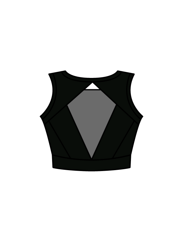 ANDERSON DANCE GROUP - JASMINE CROP BLACK (IN-STOCK)