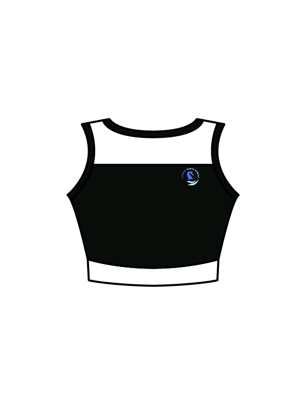 ASCEND DANCE DUNDEE - JASMINE CROP BLACK/WHITE (IN-STOCK)