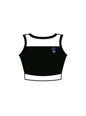 ASCEND DANCE DUNDEE - JASMINE CROP BLACK/WHITE (IN-STOCK)
