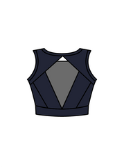 ASPIRE DANCE ACADEMY - JASMINE CROP NAVY (IN-STOCK)