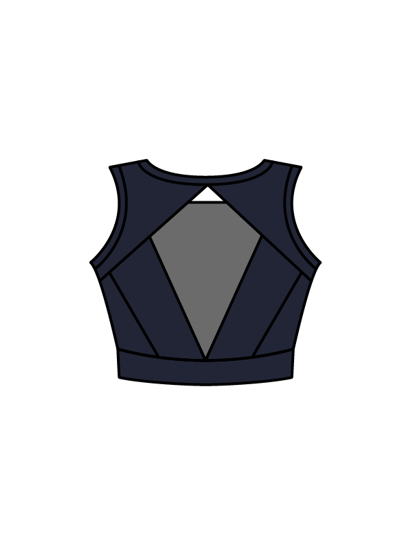 BEX DIXON DANCE - JASMINE CROP NAVY (IN-STOCK)