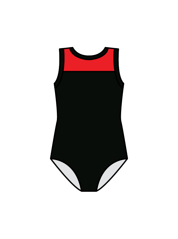 ACADEMY OF EXPRESSIVE ARTS - JASMINE LEOTARD BLACK/RED (IN-STOCK)