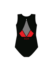 ARABESQUE DANCE ACADEMY - JASMINE LEOTARD BLACK/RED (IN-STOCK)