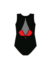 AJ STUDIOS - JASMINE LEOTARD BLACK/RED (IN-STOCK)