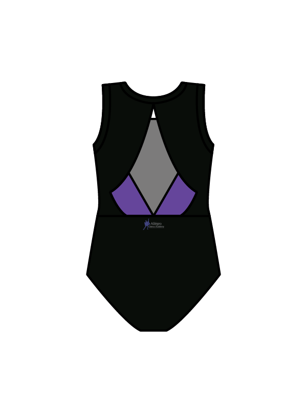 ALLEGRO - JASMINE LEOTARD BLACK/PURPLE (IN-STOCK)