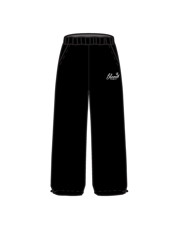 BLOOM BY JOSIE LEE - WIDE LEG JOGGERS BLACK (IN-STOCK)