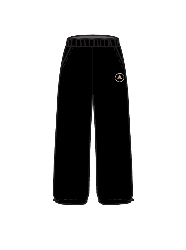 ASPIRE DANCE & STAGE - WIDE LEG JOGGERS BLACK (IN-STOCK)