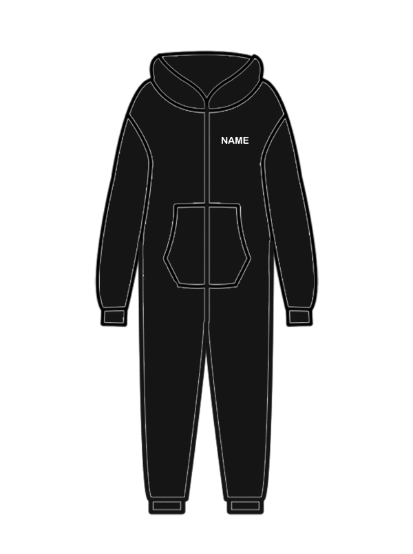 AERIAL NINJAS - ONESIE BLACK (S) (IN-STOCK)
