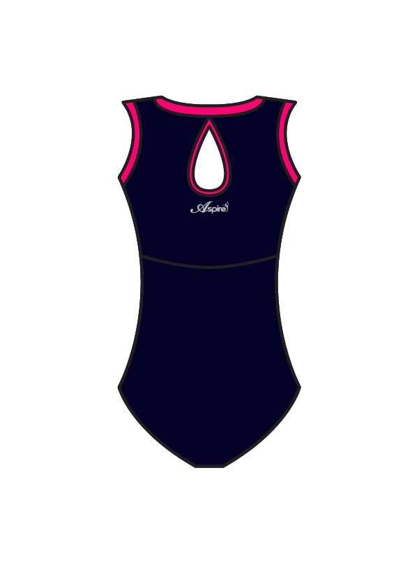 ASPIRE SCHOOL OF DANCE - EMMIE KEYHOLE BACK LEOTARD NAVY (BESPOKE)